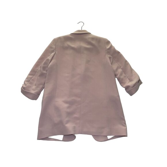 Zara Women's Beige Blazer Medium Tailored Mid-Length Jacket - Picture 16 of 16